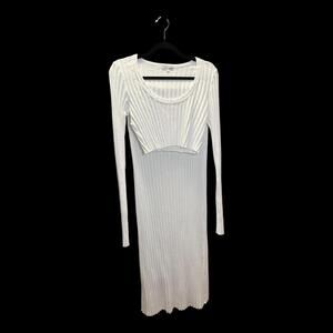 Cotton Citizen Long Sleeve Cropped Shirt and Maxi Skirt Set